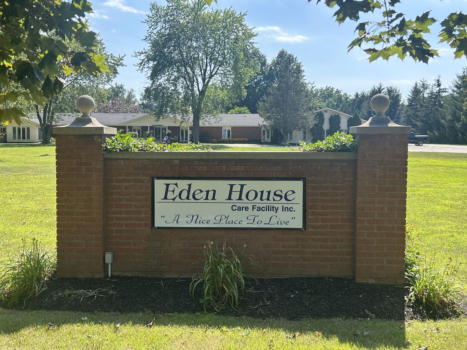 Eden House entrance sign