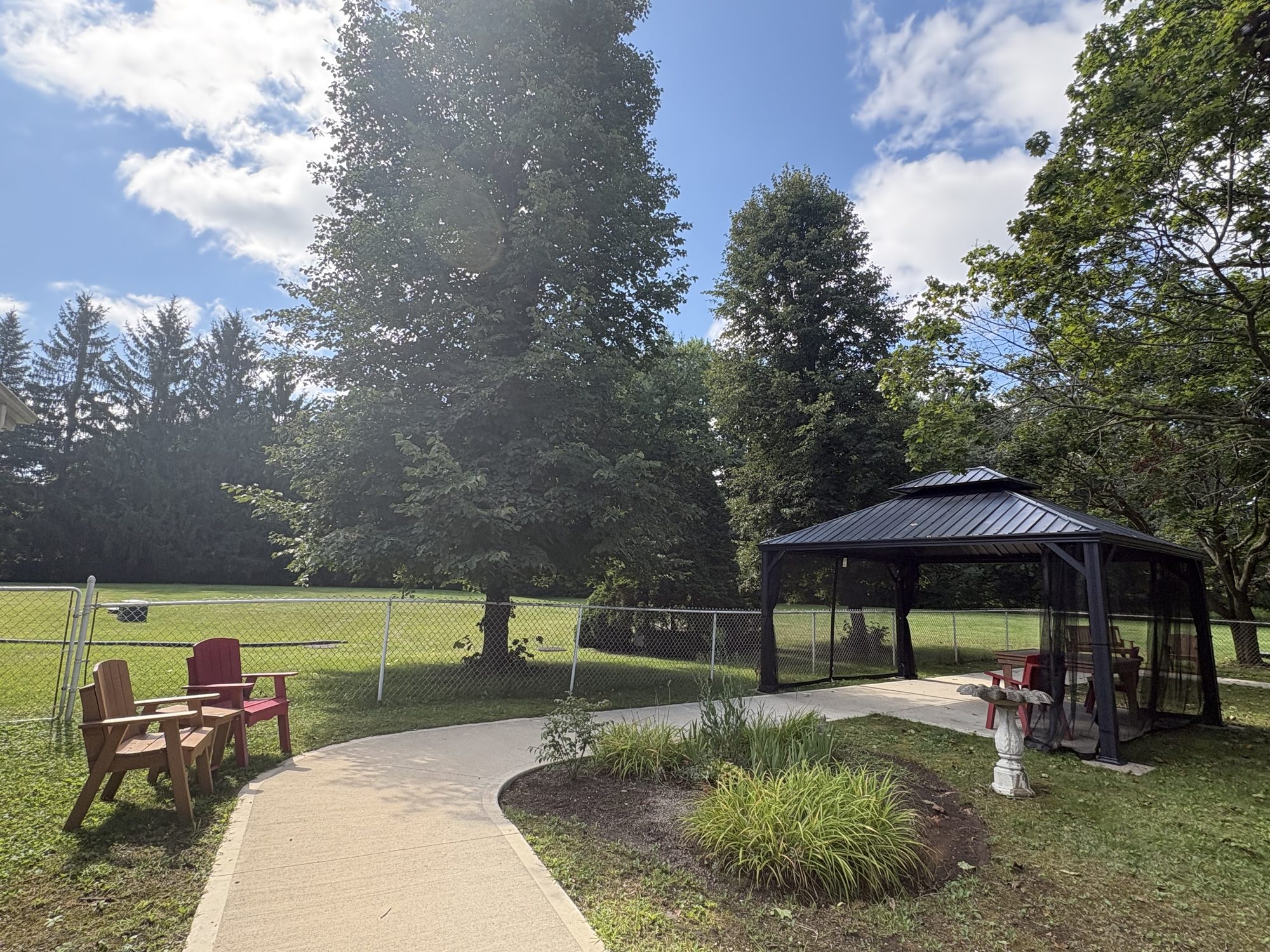 Walkway and gazebo